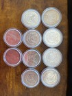 Half Roll Of Ten 10  Mixed Date Morgan peace Silver Dollars F vf  Condition