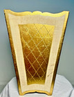 Large 11 5    Vintage Italian Florentine Gilt Wood Waste Basket