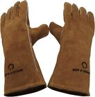 Leather Welding Gloves 14 Inches Fire heat Resistant For Mig Tig Stick