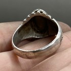 Very Rare Ancient Roman Solid Silver Ring With Unique Onyx Stone E