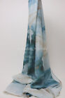 Printed Cotton Hijab Scarf  Shawl Wrap Muslim Headwear 180x70cm Marble Turquoise