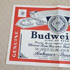Budweiser King Of Beers Paper Poster 17  X 11  Vintage 1970 s Red White Blue