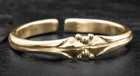 Women s Solid Metal 925 Silver Adjustable Band Toe Ring 14k Yellow Gold Plated