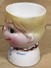Vintage 1950   s Original Ray-gee Yum-ee-yum Egg Cup Hand Painted Boy Imperfect
