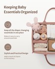Baby Diaper Caddy Organizer - Stylish Storage For Newborn Essentials Blush