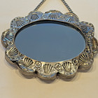 Courting Mirror Made From 900 Coin Silver - Has Dents - Not Sterling