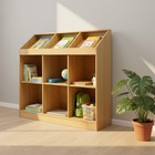 9-cube Wooden Storage Bookcase  Open Shelf Cabinet  Modern Bookshelf Organizer