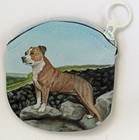 Staffordshire Bull Terrier 4 5  Round Coin Purse
