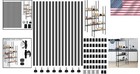 Adjustable Chrome Plated Metal Shelving Posts - 74 Inch  Set Of 8 For Stability
