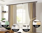30 -120  Kamanina Brown Metal Curtain Rod W  Cap End  Wall Mounted Modern Set 