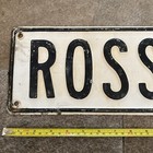 Vintage Antique Metal 24  Embossed Rossmore Dr Street Road Sign