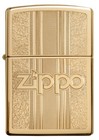 Zippo And Pattern Design High Polish Brass Windproof Pocket Lighter  29677