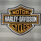      Harley Davidson Motorcycle Embroidered Iron On Patch Bike Hd Mc Black Premium