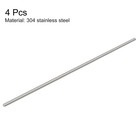 4 Pcs M4x200mm Fully Threaded Rod 304 Stainless Steel Right Hand Threads