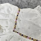 Vintage Girls 18m White Eyelet Dress Purple Accent Bellisimo Sheer 