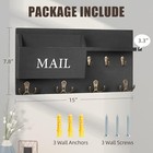 Wall Mounted Key And Mail Holder Mail Sorter Organizer W shelf Entryway Hallway