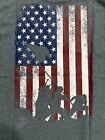 United States Marine Corps - Usmc Raising Flag Iwo Jima T-shirt -  Charcoal - L