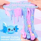 Axolotl Cloud Slime Kit With Charm - Blue Scented Fluffy Slime  10oz   Soft F   