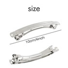 Lawie 50 Pack 4 Inch Large Silver Blank Rectangle Metal French Barrette 10cm    