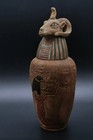 Authentic Ancient Egyptian Antiquities 4 Canopic Jars With With Hieroglyphics Bc