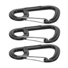 3 Pcs Heavy Duty Aluminium Carabiner Clip For Mountaineering Gear