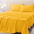 Size Bed Sheet Set - 4 Piece Soft Microfiber Sheets With Full Spectra Yellow