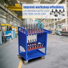 40 Cone Cnc Holder Rolling Tool Cart Tray Cnc Machine Cart  cat40 35 Capacity 