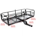 58   750lbs Cargo Carrier Hitch Folding Cargo Basket Rack For Car Suv Camping