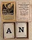 Vintage 1938 Crossword Lexicon Library Edition Parker Bros Salem Ma Card Game