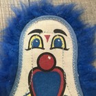 Vintage Carnival Circus Game Double Sided Knock Down Ball Toss Clown Blue
