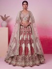 Luxury Indian Bridal Lehenga Choli Mirror Gota Patti Banarasi Silk Set