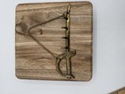 Vintage Solid Brass Sword Key Holder Wall Hanging 4 Hooks