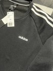 Nwt Women   s Adidas Essentials 3-stripes Crewneck V-insert Sweatshirt Size 2xl