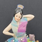 Vintage Porcelain Vanity Half Doll Pin Cushion Spanish Dancer