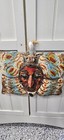 Antique Mexican Folk Art Guerrero Hammered Copper Dance Mask Vintage Beautiful 