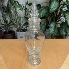 Vintage Wheaton Glass Drug Store Apothecary Jar 9 5    Footed With Pointed Lid