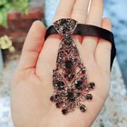 Chic Uniform Tie  Pretied Knot rhinestone Short Ties For Women Men School Casual