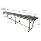 14 7ft Length Flat Conveyor Belt 15 7  Width Industrial Conveyor Machine 0 5hp