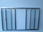 40   x74    Concession Trailer Window Aluminum Frame  Tempered Glass  Sliding Panels