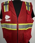          Kansas City Chiefs High Visibility Work Ppe Red Vest Size M  L  Xl  2xl-4xl