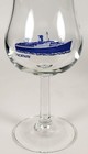 Two Ss Norway - Tulip hurricane Glass - 1980s - Norwegian Cruise Lines Souvenir
