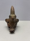 Pre-columbian Style Ocarina Bird Flute Clay Pottery Zoomorphic Multi Face   70