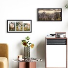 Collage Picture Frame  Display Pictures 3 5x7 With Mat Or Without 8x16 Black