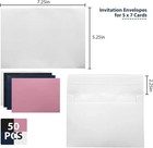 50 Pack White A7   5x7 Self-sealing Envelopes For Invitations  Photos  Cards