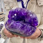 12 8lb Natural Amethyst Geode Quartz Cluster Crystal Specimen Healing 