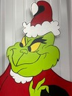 Grinch With Bag - Hand Painted Wood Yard Art - Christmas - Outdoor Or Indoor