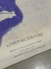 Vintage Depth Blueprint Map Upper   Lower Wilson Pond Greenville  Me 34  X 22 