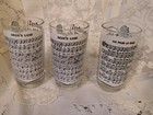 3 Rare Vintage 1950 s Hazel Atlas   Song Water Glass Tumbler Dixie s Land  