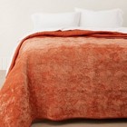 Full queen Sun Stitched Vintage Velvet Quilt Coral - Opalhouse Designed With