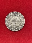 Canada New Brunswick 1864 Silver 20 Cents Vf-20